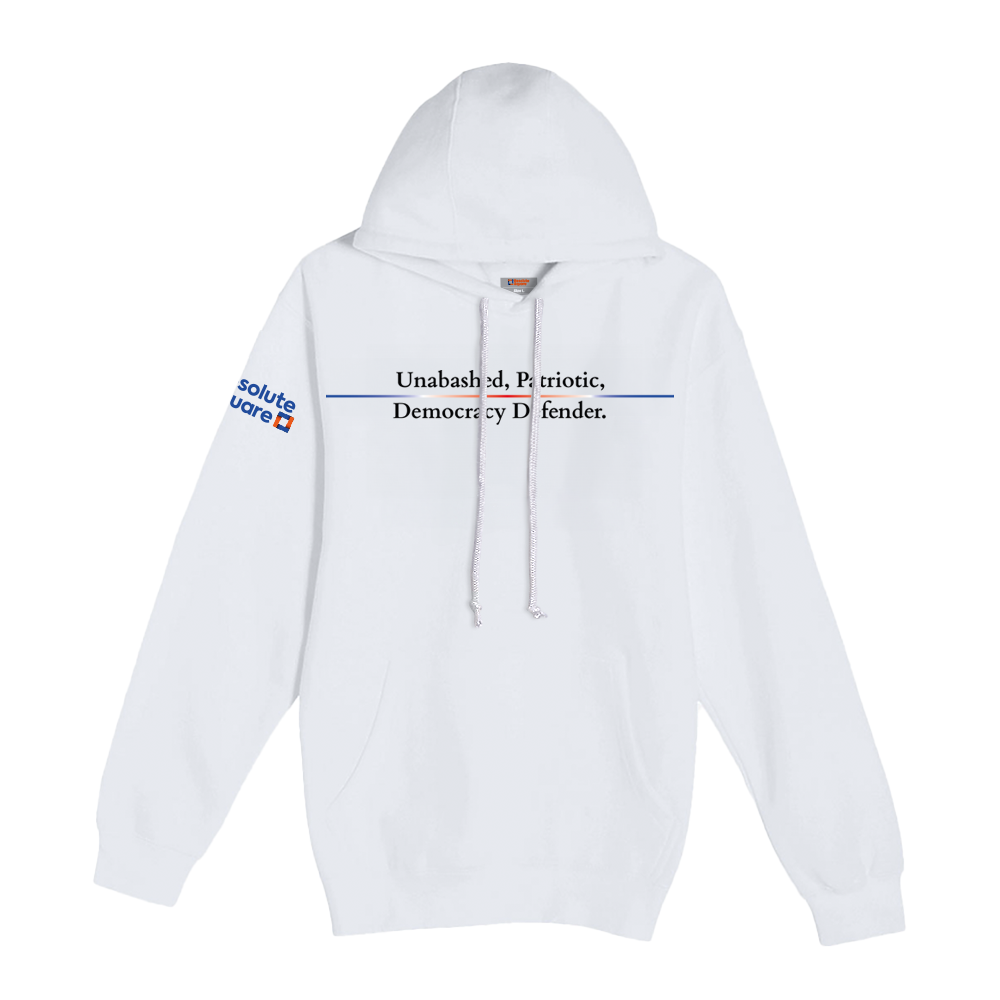 Democracy Defender - Heavyweight Unisex Hooded Pocket Sweatshirt