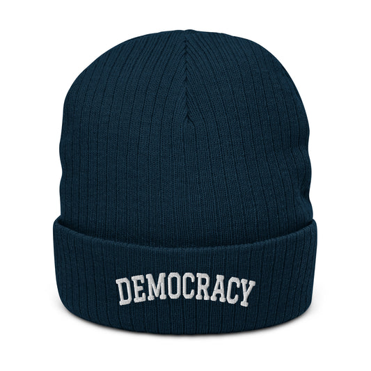 DEMOCRACY - Ribbed Knit Beanie