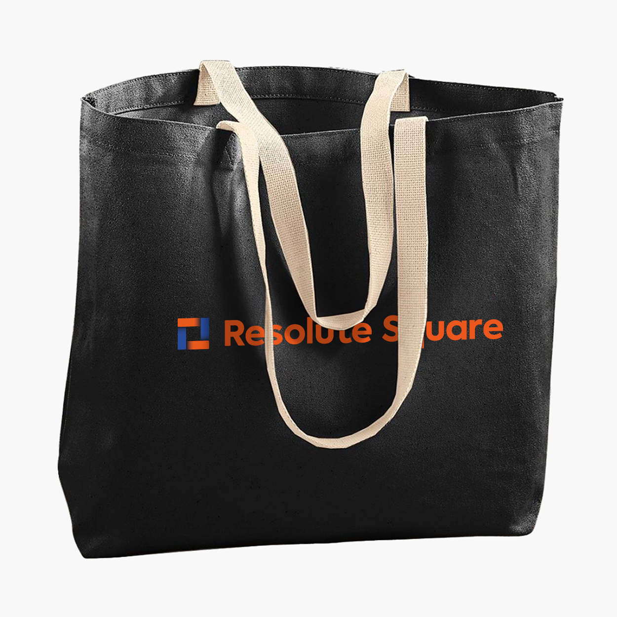 Resolute Square - Tote Bag Black