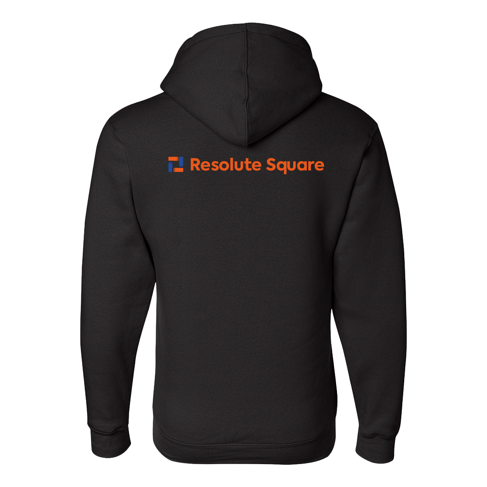 Back square logo discount hoodie