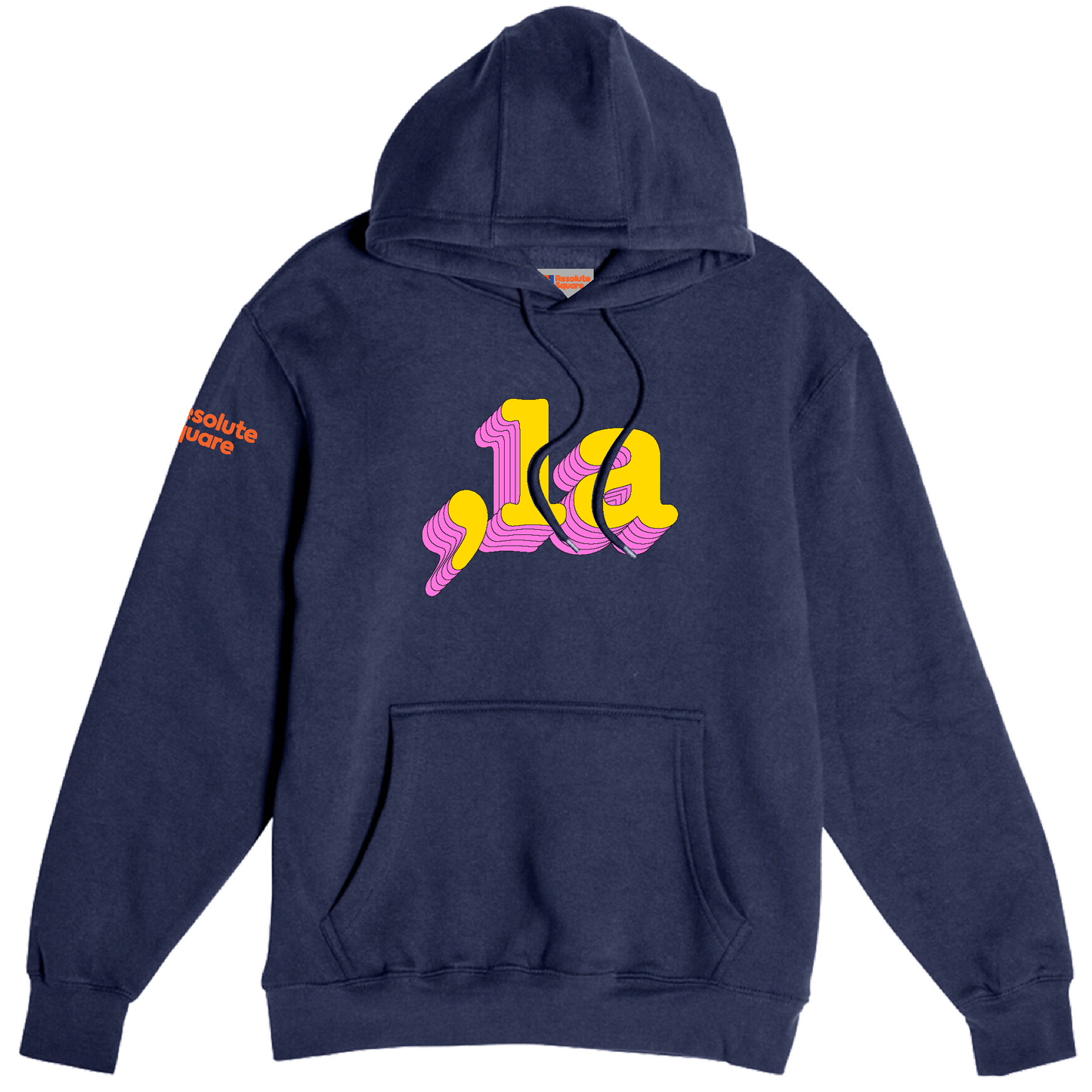 ,la (colored) - Heavyweight Unisex Hooded Pocket Sweatshirt