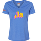 ,la (colored) - Women's Relaxed V-Neck Tee