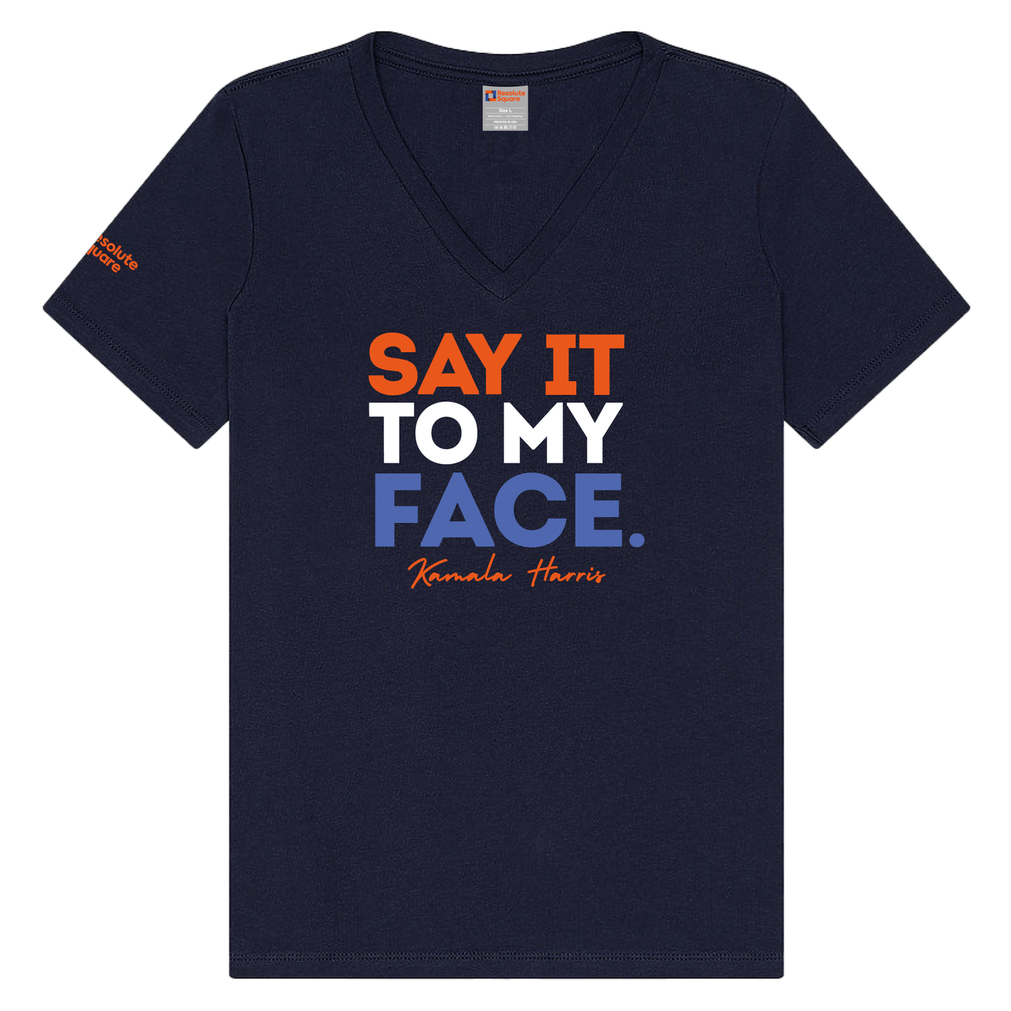 Say it to my face - Women's Relaxed V-Neck Tee