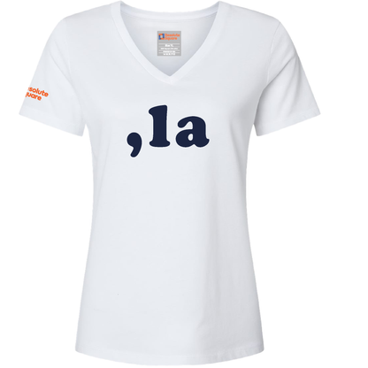 ,la - Women's Relaxed V-Neck Tee