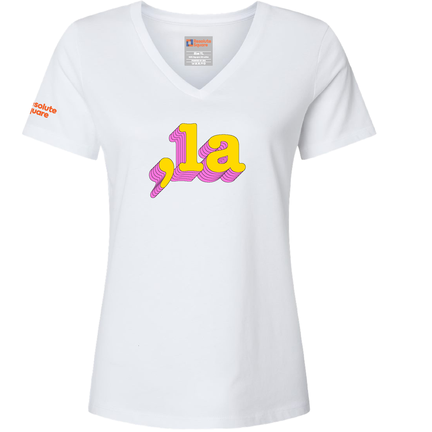 ,la (colored) - Women's Relaxed V-Neck Tee