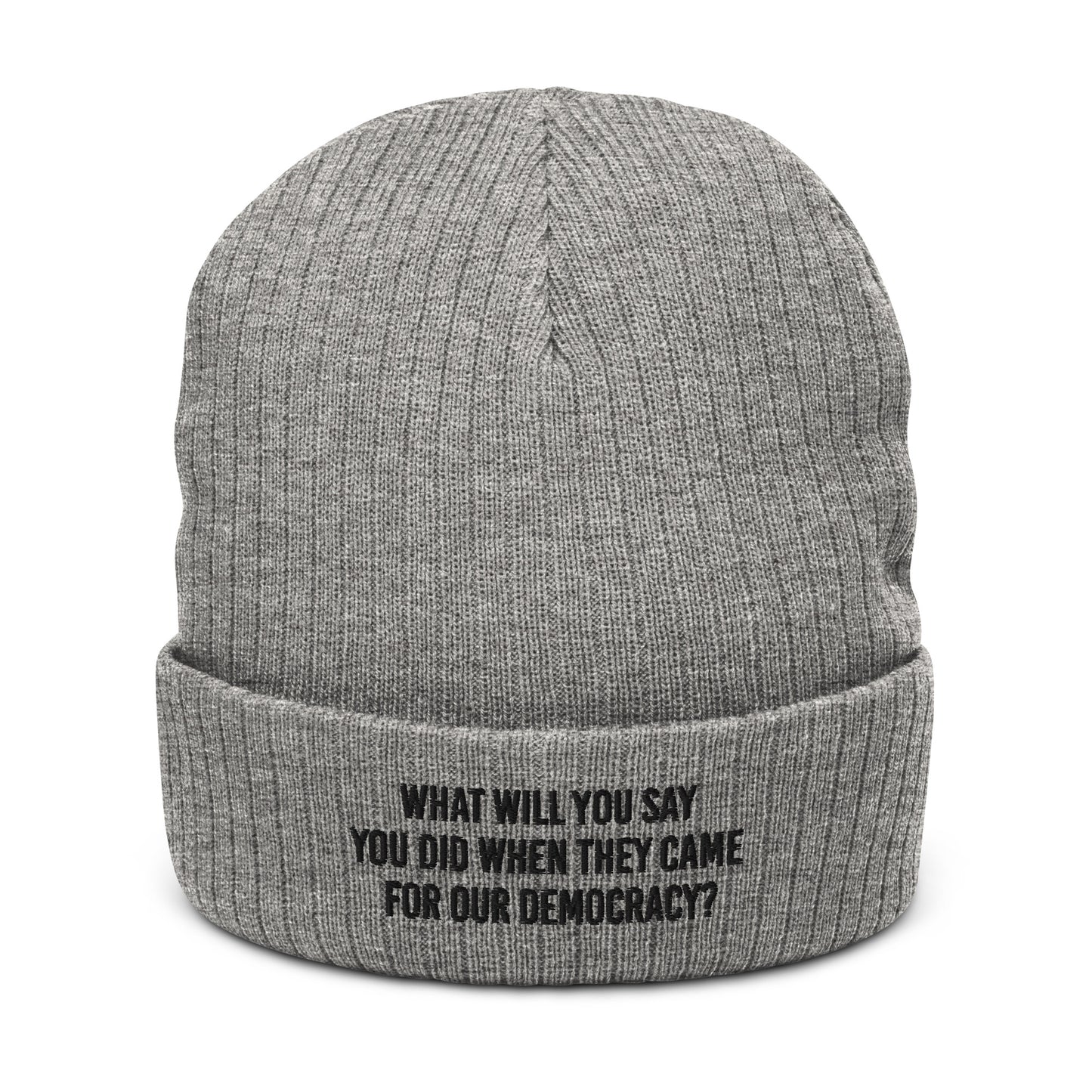 What Will You Say - Ribbed Knit Beanie