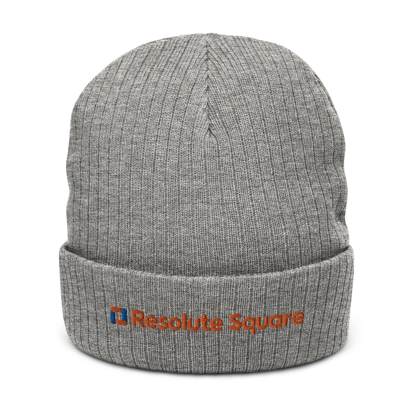 Resolute Square - Ribbed Knit Beanie