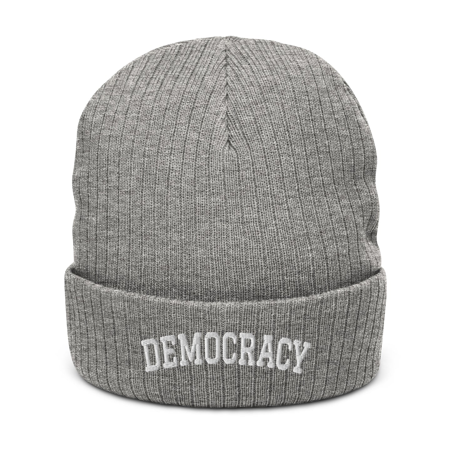 DEMOCRACY - Ribbed Knit Beanie